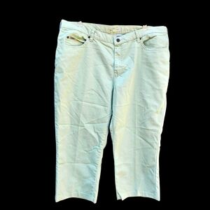 Lee Light Green Cropped Pants Womens Size 20W